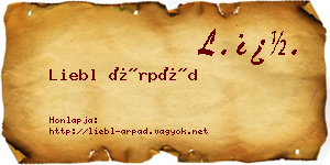 Liebl Árpád névjegykártya