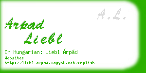 arpad liebl business card